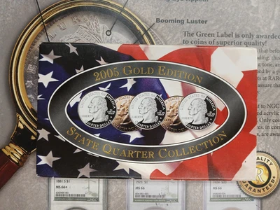 2005 Gold Edition State Quarter Collection 5 coin set   TP-10024 - Image 1 of 4