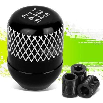 M8/M10/M12 UNIVERSAL ALUMINUM RACING MANUAL 5-SPEED GEAR SHORT NETTED KNOB BLACK Foto 1 de 4