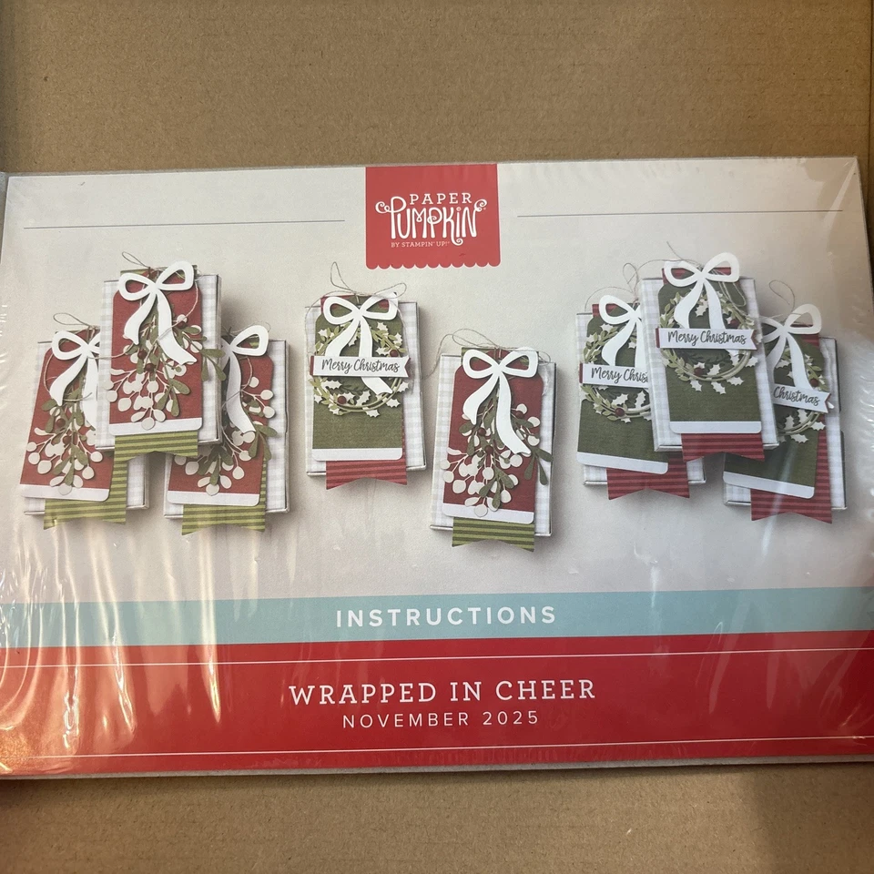 Stampin Up!  Paper Pumpkin Nov 2025 Wrapped In Cheer  Full Kit  w/ Ink & Stamps - Image 1 of 4