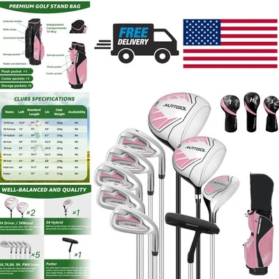 Juego de palos de golf de calidad de 10 piezas para hombre con varillas de grafito y cubiertas para la cabeza Foto 1 de 4