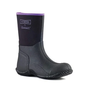 Ovation Women Mudster Mid Calf Barn Boots Purple/black Size 7 / EUR 38 - Picture 1 of 3
