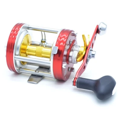 Carrete de pesca Baitcaster redondo marco de metal y cubiertas laterales mango eléctrico 5,3:1 Foto 1 de 4