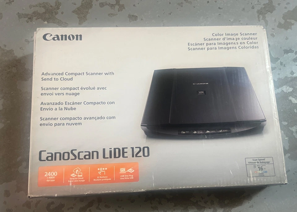  Canon Office Products LiDE120 Color Image Scanner 2400x4800 DPI New In Box - Image 1 of 2