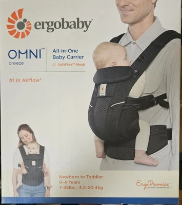 Portabebés Ergobaby Omni Breeze Airflow todo en uno 7 lb-45 lb azul medianoche Foto 1 de 4
