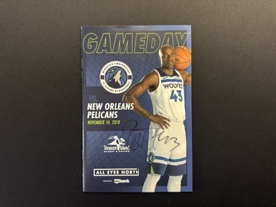 Minnesota Timberwolves ANTHONY TOLLIVER NBA Signed autograph Wolves Game Program - Image 1 of 4