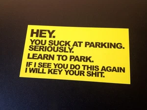 PEGATINA DE ESTACIONAMIENTO YOU CHUCK AT x10 (180x95mm) GRANDE - Imagen 1 de 1