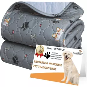 Almohadillas para orinar lavables para perros - Paquete de 2 almohadillas reutilizables súper absorbentes para cachorros - Imagen 1 de 7