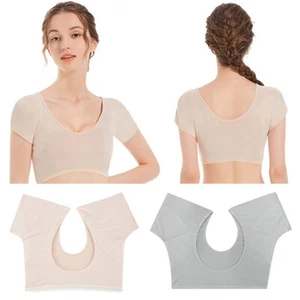 1 Pcs Underarm T-shirt Shape Women Armpit Sweat Pads Washable Reusable _in - Picture 1 of 28