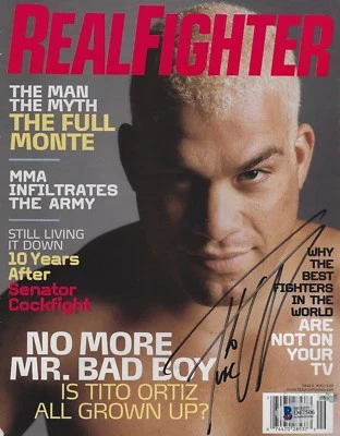 Tito Ortiz Signed 2006 Real Fighter Magazine BAS Beckett COA UFC 25 40 Autograph - Image 1 of 4