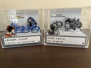 Pokémon Diorama 2 Boxes GYM LEADERS Clair and Koga Yellow Red Blue Silver Gold - Picture 1 of 6