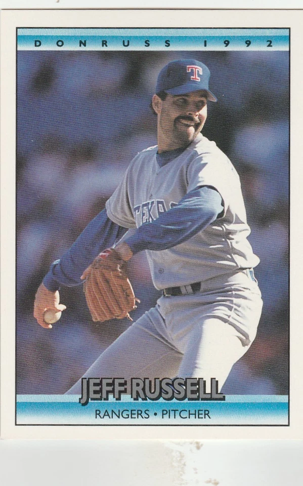 FREE SHIPPING-MINT-1992 Donruss #129 Jeff Russell Texas Rangers Baseball Card - Image 1 of 1