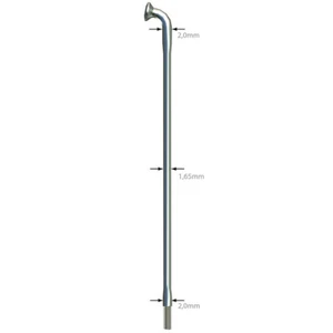 Pack of 8 Sapim D-Light silver butted spokes 14/15g + nipples