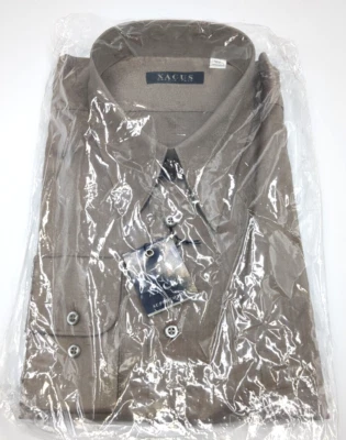 XACUS Men's Grey Dress Shirt size 44 / 17.5 1/2 SUPER COTONE Longsleeve - Image 1 of 4