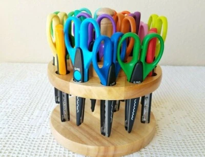 Kraft Edgers Kaddy 18 Scissor Karry-All Handle Hardwood Round Stand Complete EUC - Image 1 of 4