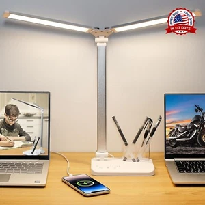 Lámpara de escritorio para oficina en casa, luz de escritorio LED con USB - Picture 1 of 8