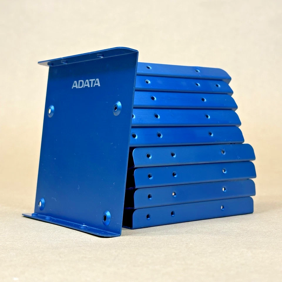 Lot of 10 - ADATA SSD Mounting Bracket Kit 2.5" to 3.5" Metal Bracket Blue - Image 1 of 4