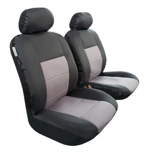 For Subaru Crosstrek Car Front Seat Covers Black Grey Canvas Waterproof 2PC - Picture 1 of 5