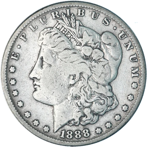 1888 S Morgan Silver Dollar Fine FN See Pics A283 Cover