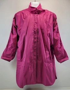Vintage Jennifer Moore Woman Pink Windbreaker Rainwear Jacket Size P - Picture 1 of 11
