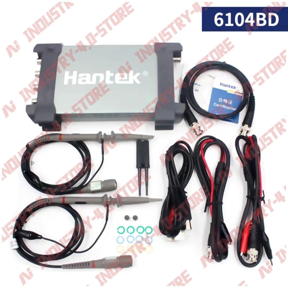 Hantek 6104BD PC USB Digital Storage Virtual Oscilloscope 100mhz 1gsa/s 4ch