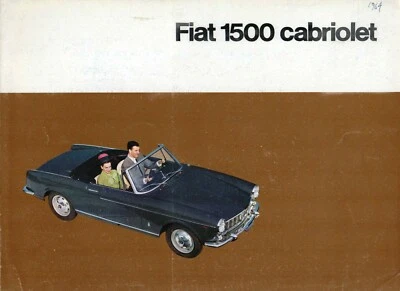 Fiat 1500 Cabriolet 1963-1964 UK Market Foldout Sales Brochure - Image 1 of 2