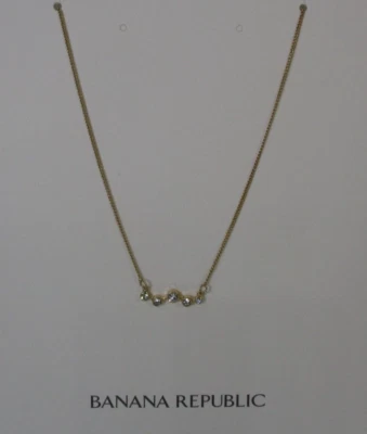 Collar Delicado Círculo Banana Republic Para Mujer Línea Pavimentada Zig Zag NUEVO CON ETIQUETAS ORO 50.00 Foto 1 de 4