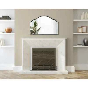 Bathroom Vanity Mirror Arched Wall Mantle Entryway Black Moroccan Glam 20x30" - Picture 1 of 24
