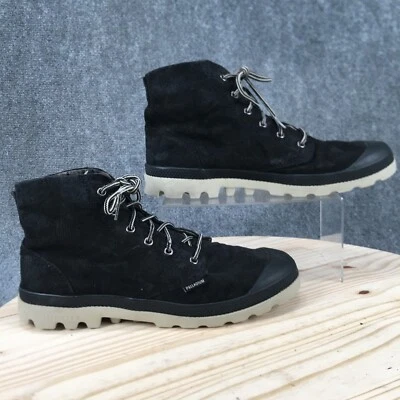 Botas Paladio Para Hombre 12 Pampa Hi Lite Cuero Alto Negro Con Cordones Punta Redonda Foto 1 de 4