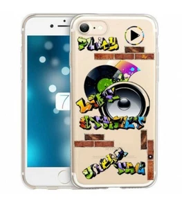 IPHONE Shell 7 8 Graffiti Tag Urban Transparent - Picture 1 of 1