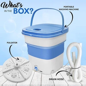 Portable Mini Washing Machine Lightweight Collapsible Bucket - Picture 1 of 7
