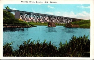 Postal del río Támesis Londres Ontario Canadá - Imagen 1 de 2