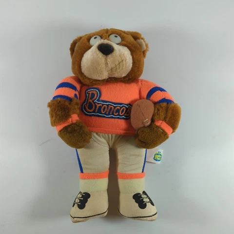 Vintage Good Stuff 1991 Broncos Plush Teddy Bear Plush Stuffed Toy NFL Cover