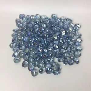 Decorative Glass Pebbles Vase Aquarium Filler Approx. 2.5 lbs. Home Decor Blue - Picture 1 of 5