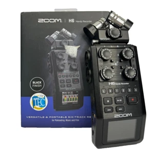 Zoom H6 Black Tragbarer Audio-Rekorder Handy Recorder OVP - Afbeelding 1 van 8