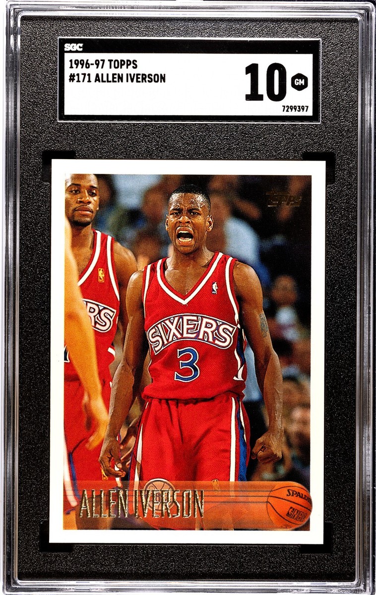 Allen Iverson Basketball Grade 10 Rookie Sports Trading