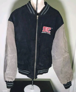 SE Missouri State Free Country Black Gray Leather Jacket Men's Size Large School - Picture 1 of 17