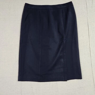 Falda East 5th para mujer talla 10 negra lápiz frente plano recto Foto 1 de 4