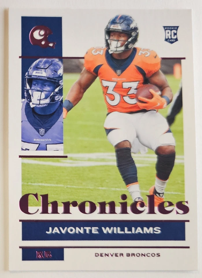2021 Panini Chronicles Javonte Williams Rookie RC #31 Denver Broncos Pink - Image 1 of 1