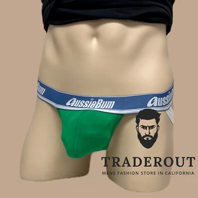 AussieBum Men Green cotton Wonderjock jock strap jockstraps underwear S M L XL - Image 1 of 4