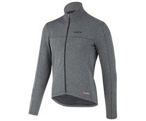 Louis Garneau Power Wool Men's Long Sleeve Jersey Asphalt Gray Medium - Picture 1 of 2