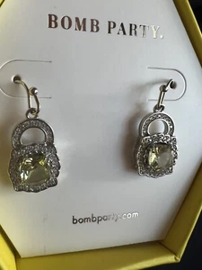 Bomb Party Earrings RBP3403 Gorgeous Delight Citrine/Rhodium - Picture 1 of 5
