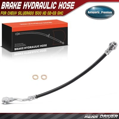 Manguera hidráulica de freno trasero izquierdo para Chevy Silverado 1500 HD 02-03 GMC Sierra 2500 Foto 1 de 4
