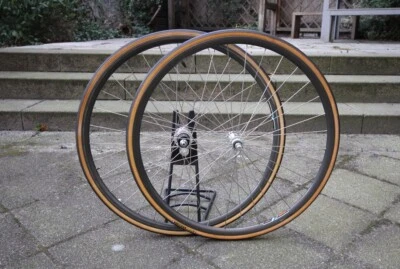 26" Shimano 600 HB 6400 FH 6402 Hub / Wolber TX Profil / 650C Clincher Wheels - Bild 1 von 4