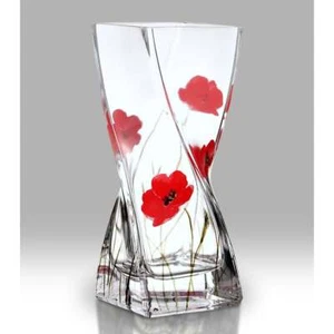 Nobile Glassware Mohn Felder Twist Glas Vase 20cm 2028-19 - Bild 1 von 1