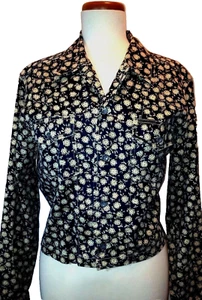 Chaqueta de Algodón Calvin Klein ~ Mujer Talla L -Ligera Floral - Botones de Firma - Imagen 1 de 9