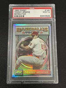 TOMMY GREENE 1993 TOPPS FINEST REFRACTOR #149 PHILADELPHIA PHILLIES PSA 9 / 241 - Picture 1 of 2