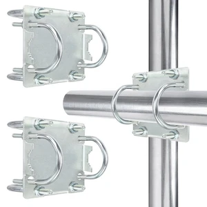2 Jeux Pince à Mât d'Antenne Cross-Over Support Kit avec Boulons en U pour 1"-2" OD Po... - Photo 1/5