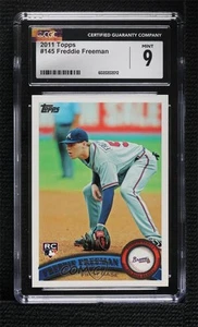 2011 Topps Freddie Freeman #145 CGC 9 Mint Rookie RC - Picture 1 of 3