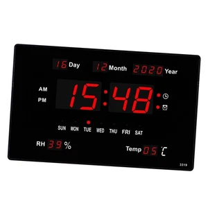 Digital Electronic Wall Clock Calendar Table Clocks Temperature Display - Picture 1 of 4
