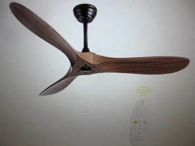 Yardreeze 60 in. Smart Indoor/Outdoor in Brown Low Noise Ceiling Fan with Remote - Image 1 of 4